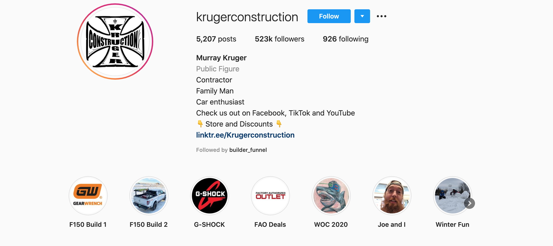 kruger-construction-instagram-profile
