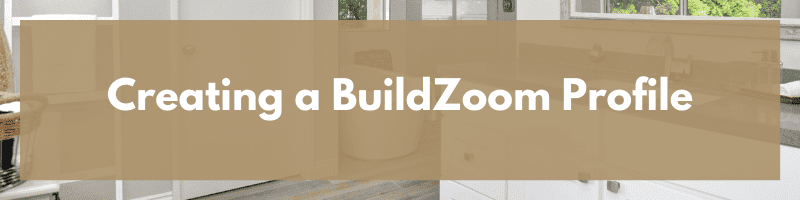 Creating a BuildZoom Profile