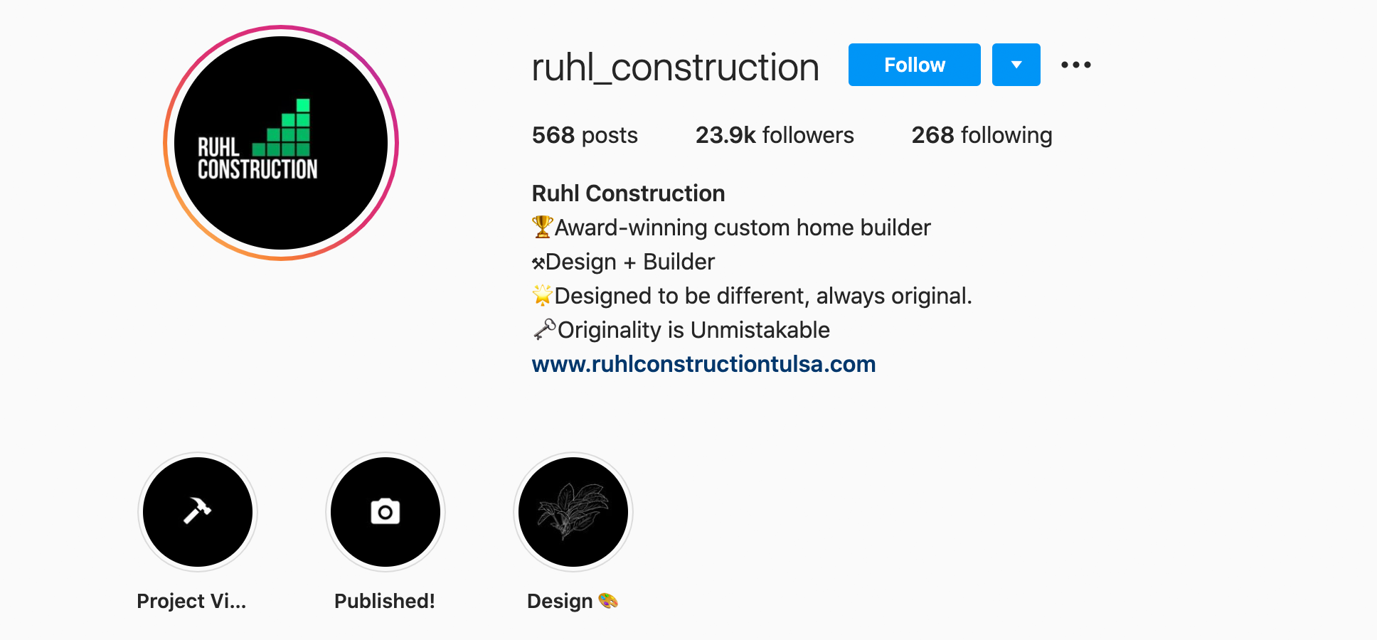 ruhl-construction-instagram-profile