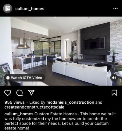 Instagram Post Ideas for Contractors, Remodelers, and Home Builders - Post Project Videos