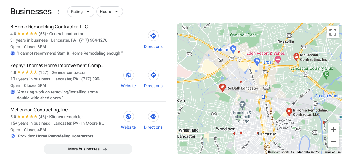 Remodeler Google Maps Top Ranking