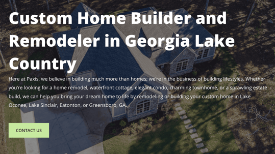 Custom Home Builder and Remodeler in Georgia Lake Country