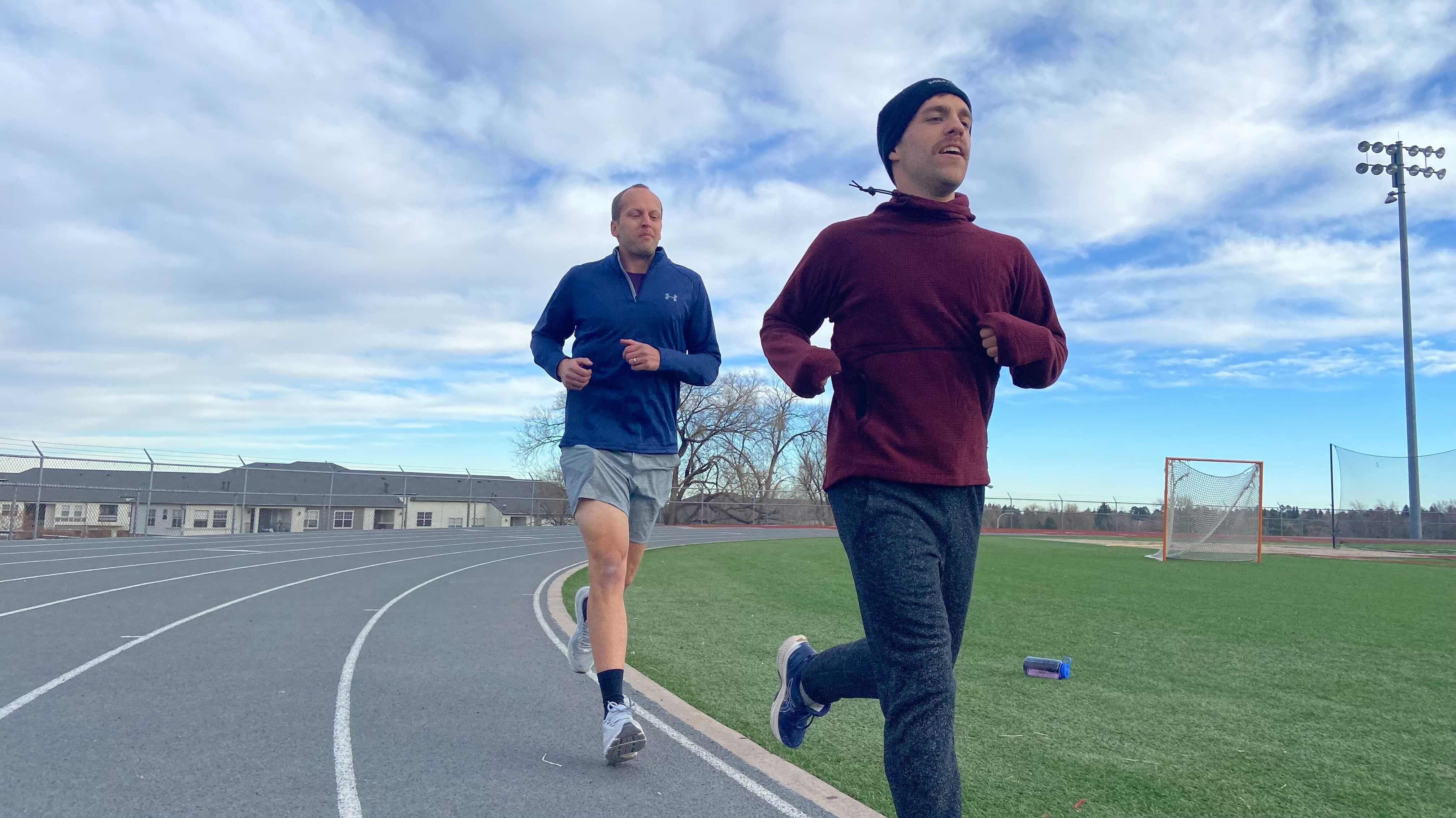 Spencer and Malachi racing for Movember miles in 2021