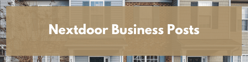 Nextdoor Business Posts